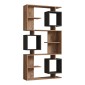 Βιβλιοθήκη Cubix pakoworld σε sonoma-ανθρακί απόχρωση 90x24,6x171,90εκ