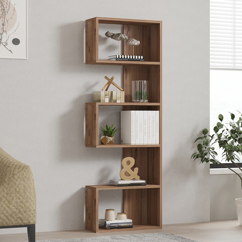 Βιβλιοθήκη Cascade pakoworld σε sonoma  απόχρωση 51.8x22x150εκ