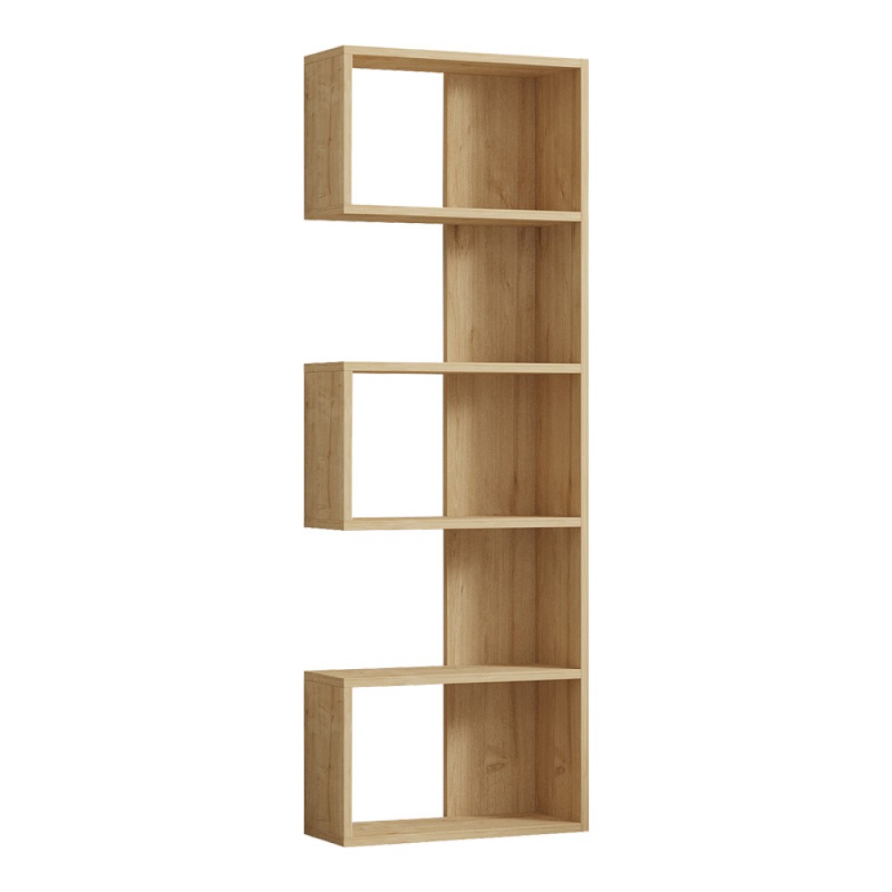 Βιβλιοθήκη Cascade pakoworld σε oak απόχρωση 51.8x22x150εκ