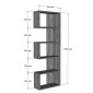 Βιβλιοθήκη Cascade pakoworld σε oak απόχρωση 51.8x22x150εκ