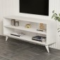 Σύνθετο σαλονιού Prestige pakoworld σε λευκή απόχρωση 120x29,6x50εκ