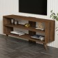 Σύνθετο σαλονιού Prestige pakoworld σε καρυδί απόχρωση 120x29,6x50εκ
