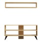 Σύνθετο σαλονιού Prestige pakoworld σε oak απόχρωση 120x29,6x50εκ