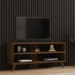 Έπιπλο τηλεόρασης Prestige pakoworld σε καρυδί απόχρωση 120x29,6x50εκ