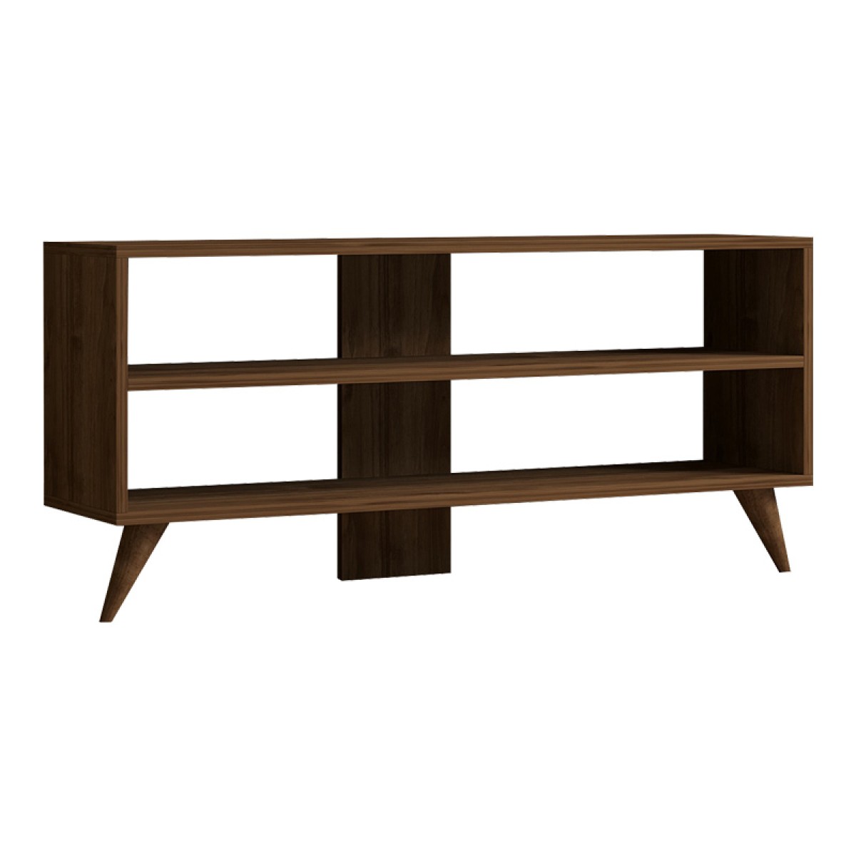 Έπιπλο τηλεόρασης Prestige pakoworld σε καρυδί απόχρωση 120x29,6x50εκ