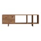 Έπιπλο τηλεόρασης Mueble pakoworld σε sonoma απόχρωση 140x29x45εκ