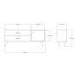 Έπιπλο τηλεόρασης Wison pakoworld σε sonoma απόχρωση 120x29x50εκ