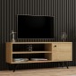 Έπιπλο τηλεόρασης Wison pakoworld σε oak απόχρωση 120x29x50εκ