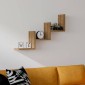 Ραφιέρα τοίχου Mauer pakoworld σε καρυδι απόχρωση 90x19,6x60εκ