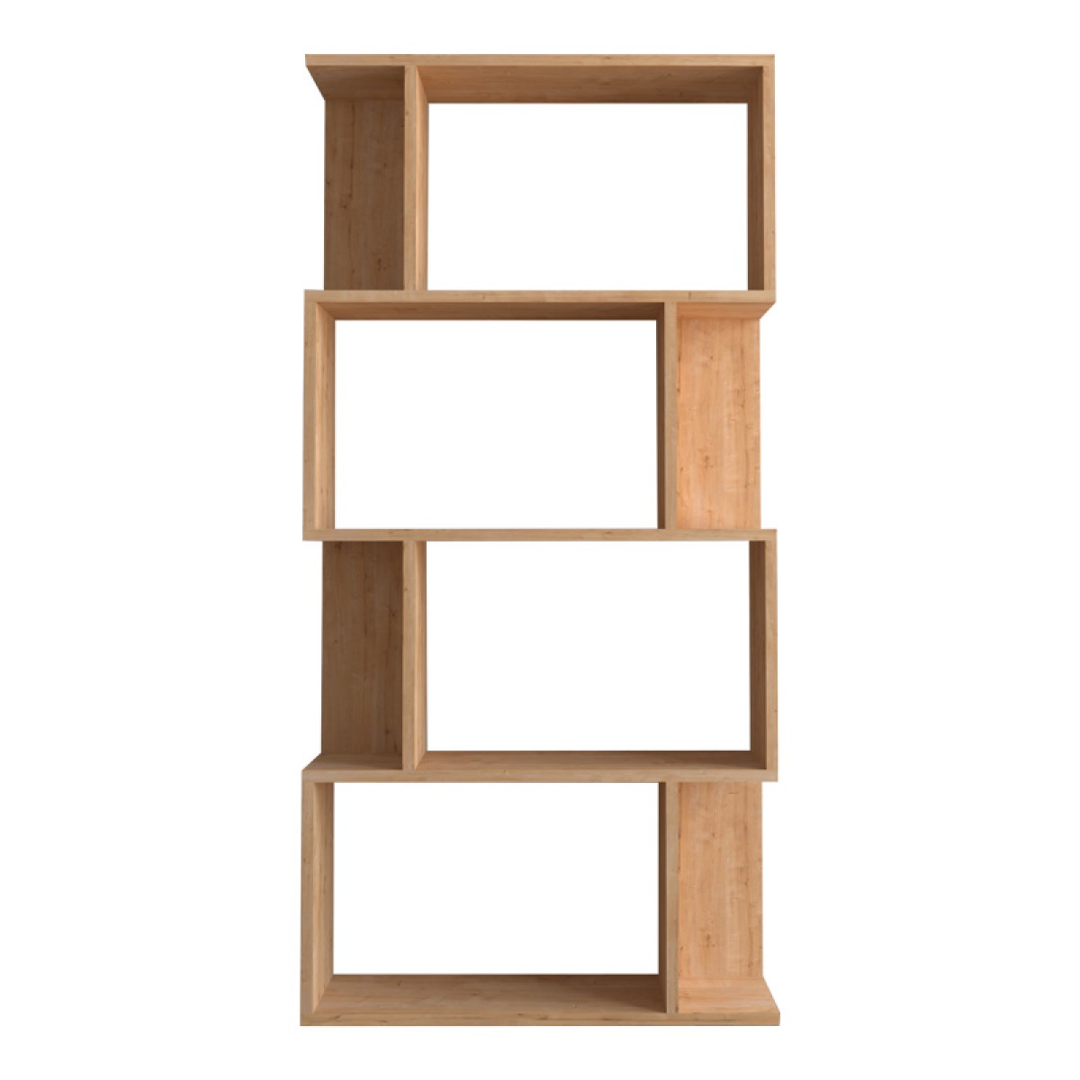 Βιβλιοθήκη Kadu pakoworld σε oak απόχρωση  72x22x147εκ