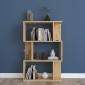 Βιβλιοθήκη Kadu pakoworld σε oak απόχρωση  72x22x108εκ