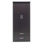 Ντουλάπα ρούχων δίφυλλη OLYMPUS pakoworld χρώμα wenge 81x57x183εκ