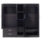 Ντουλάπα ρούχων πεντάφυλλη OLYMPUS pakoworld χρώμα wenge 198x57x183εκ