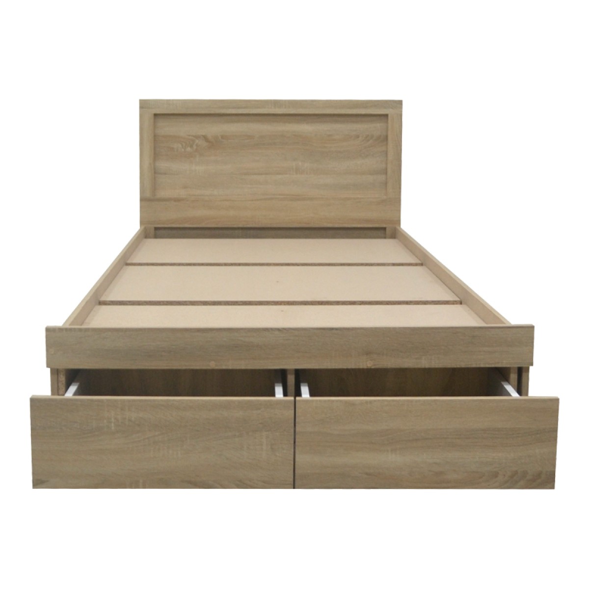 Κρεβάτι Olympus pakoworld με συρτάρι σε φυσική απόχρωση 120x200εκ
