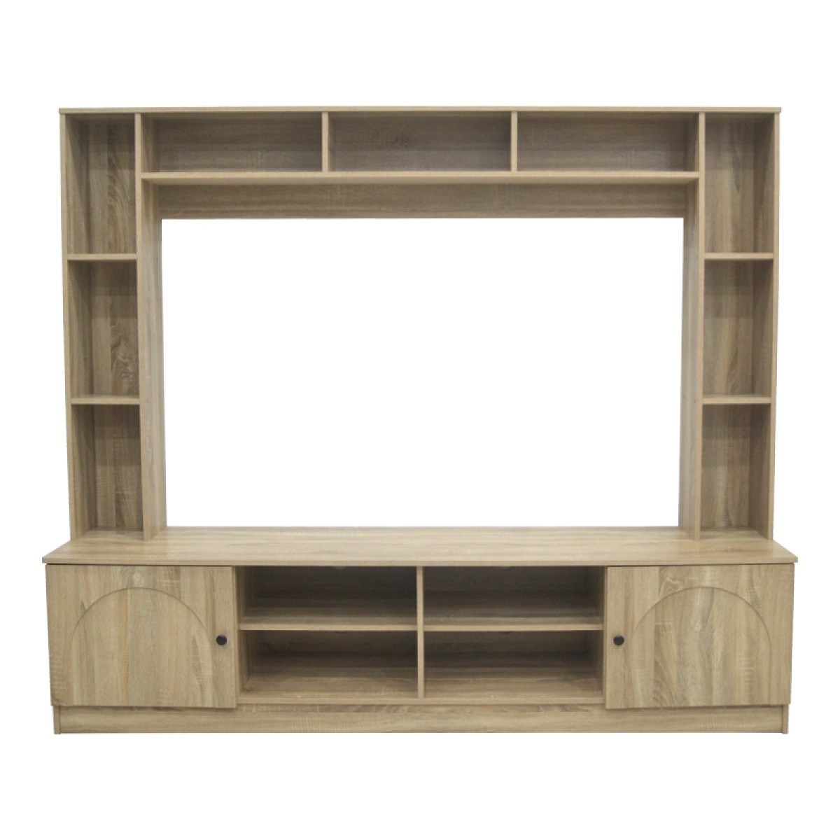 Σύνθετο σαλονιού Ambera pakoworld σε sonoma απόχρωση 200x40x171.5εκ