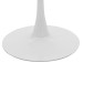 Τραπέζι Balou I pakoworld MDF λευκό μαρμάρου Φ120x75εκ