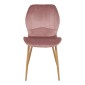 Καρέκλα Jelour pakoworld βελούδο σε σάπιο μήλο απόχρωση-πόδια φυσικά μεταλλικά 46.5x60x84εκ