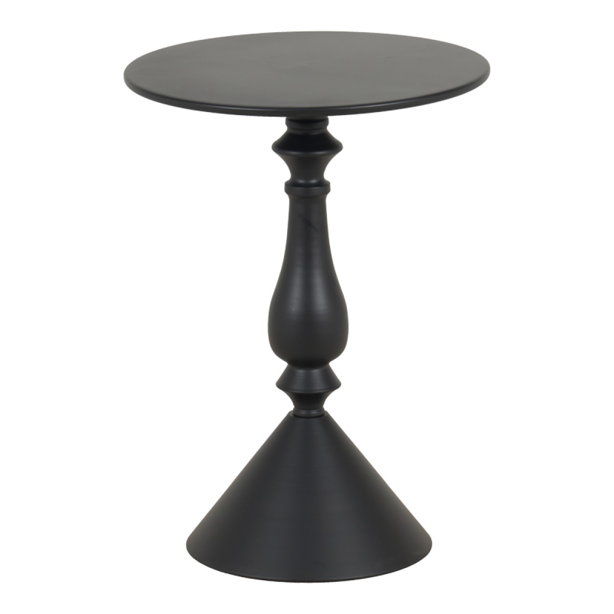 Βοηθητικό τραπέζι Lalou pakoworld μέταλλο σε μαύρη απόχρωση Φ40x55εκ