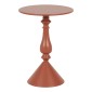 Βοηθητικό τραπέζι Lalou pakoworld μέταλλο σε απόχρωση terracotta Φ40x55εκ