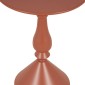 Βοηθητικό τραπέζι Lalou pakoworld μέταλλο σε απόχρωση terracotta Φ40x55εκ