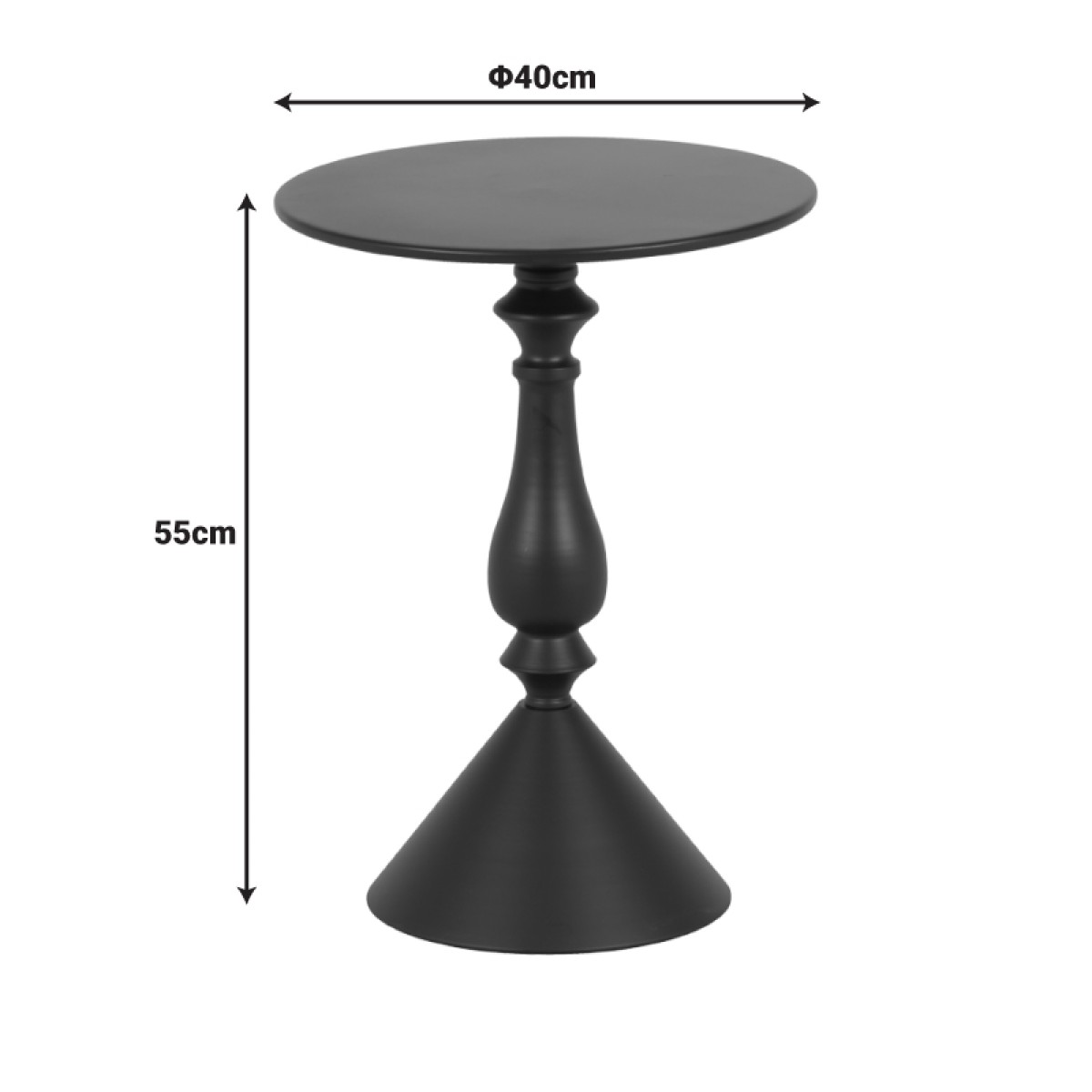 Βοηθητικό τραπέζι Lalou pakoworld μέταλλο σε απόχρωση terracotta Φ40x55εκ