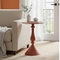 Βοηθητικό τραπέζι Lalou pakoworld μέταλλο σε απόχρωση terracotta Φ40x55εκ