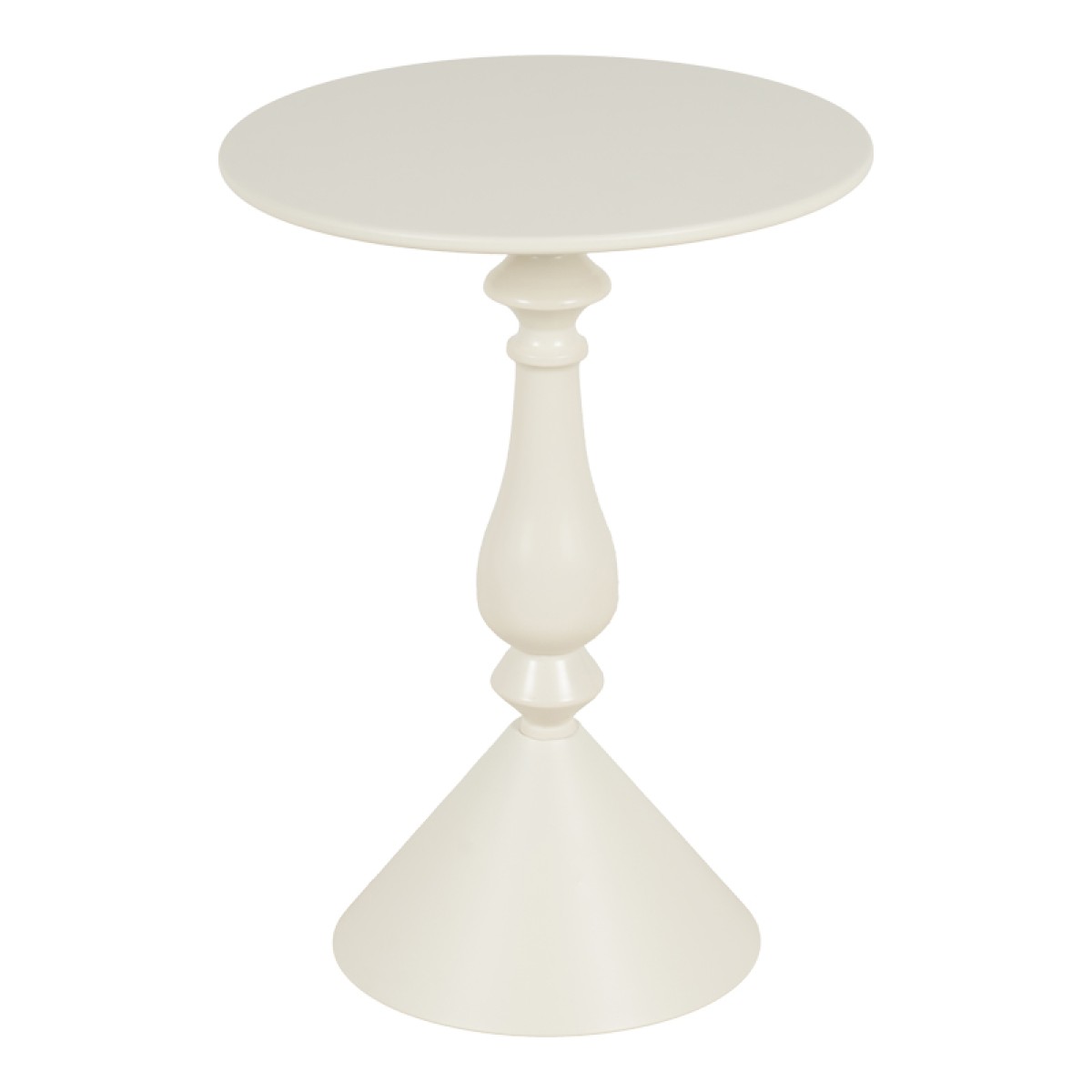 Βοηθητικό τραπέζι Lalou pakoworld μέταλλο σε κρέμα απόχρωση Φ40x55εκ