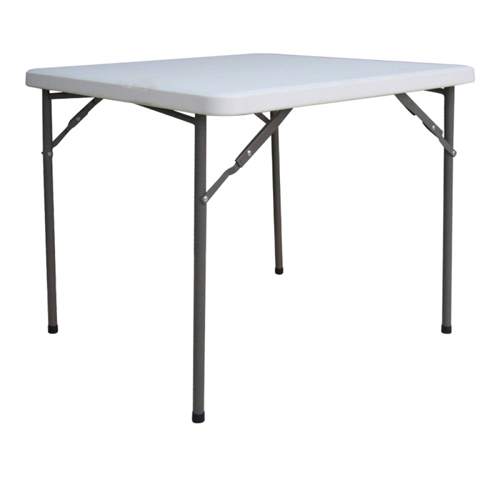 Τραπέζι catering Comfort pakoworld πτυσσόμενο σε λευκή απόχρωση 80x80x74εκ
