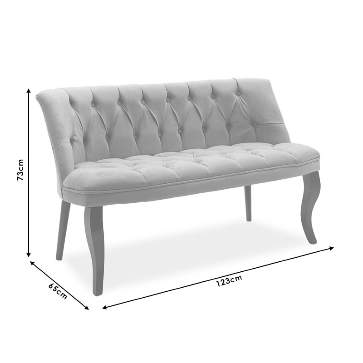 Καναπές Loreta pakoworld 2θέσιος βελούδο γκρι-ανθρακί 123x65x73εκ