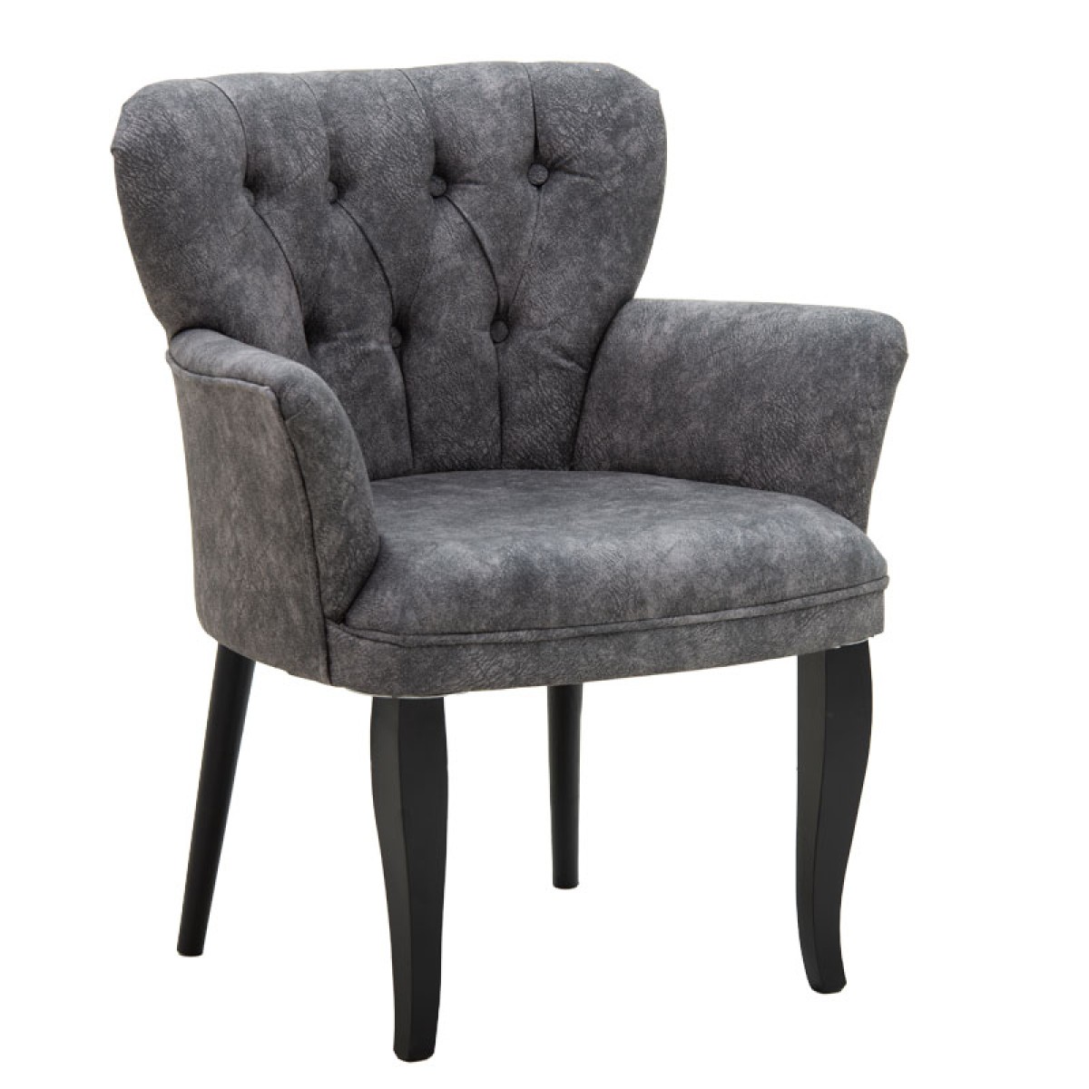 Πολυθρόνα Samara pakoworld ύφασμα γκρι antique 67x62x78εκ
