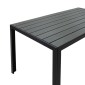 Τραπέζι Nares pakoworld αλουμίνιο μαύρο-plywood ανθρακί 140x80x72.5εκ