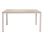 Τραπέζι Nares pakoworld αλουμίνιο λευκό-plywood φυσικό 140x80x72.5εκ