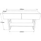 Κονσόλα Vien pakoworld oak-μαύρο 139x43x75,5εκ