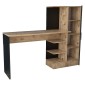 Γραφείο-ραφιέρα Kary pakoworld μαύρο-oak 152,5x40x120εκ