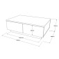 Τραπέζι σαλονιού Thunder pakoworld sonoma-λευκό 90x60x31.5εκ