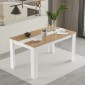 Τραπέζι Sepen pakoworld σε φυσική-λευκή απόχρωση 140x80x74εκ
