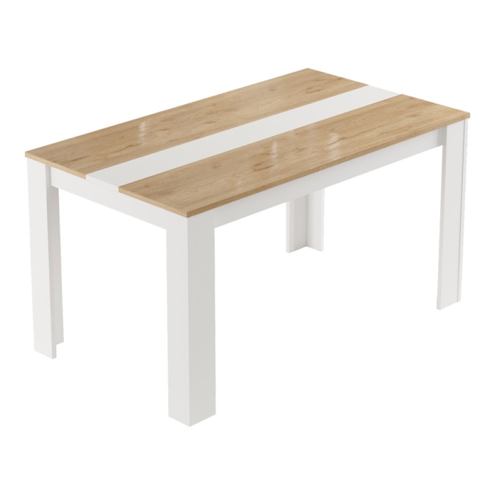 Τραπέζι Sepen pakoworld σε φυσική-λευκή απόχρωση 140x80x74εκ