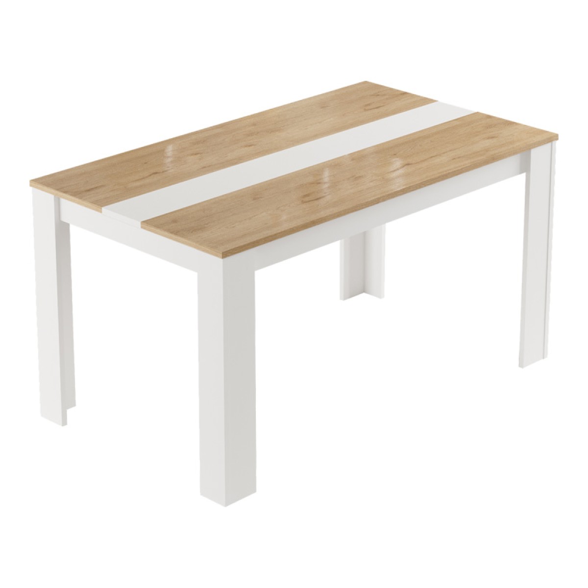 Τραπέζι Sepen pakoworld σε φυσική-λευκή απόχρωση 140x80x74εκ