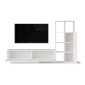 Σύνθετο σαλονιού Damon pakoworld σε λευκή απόχρωση 140x29.5x39.5εκ