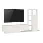 Σύνθετο σαλονιού Damon pakoworld σε λευκή απόχρωση 140x29.5x39.5εκ
