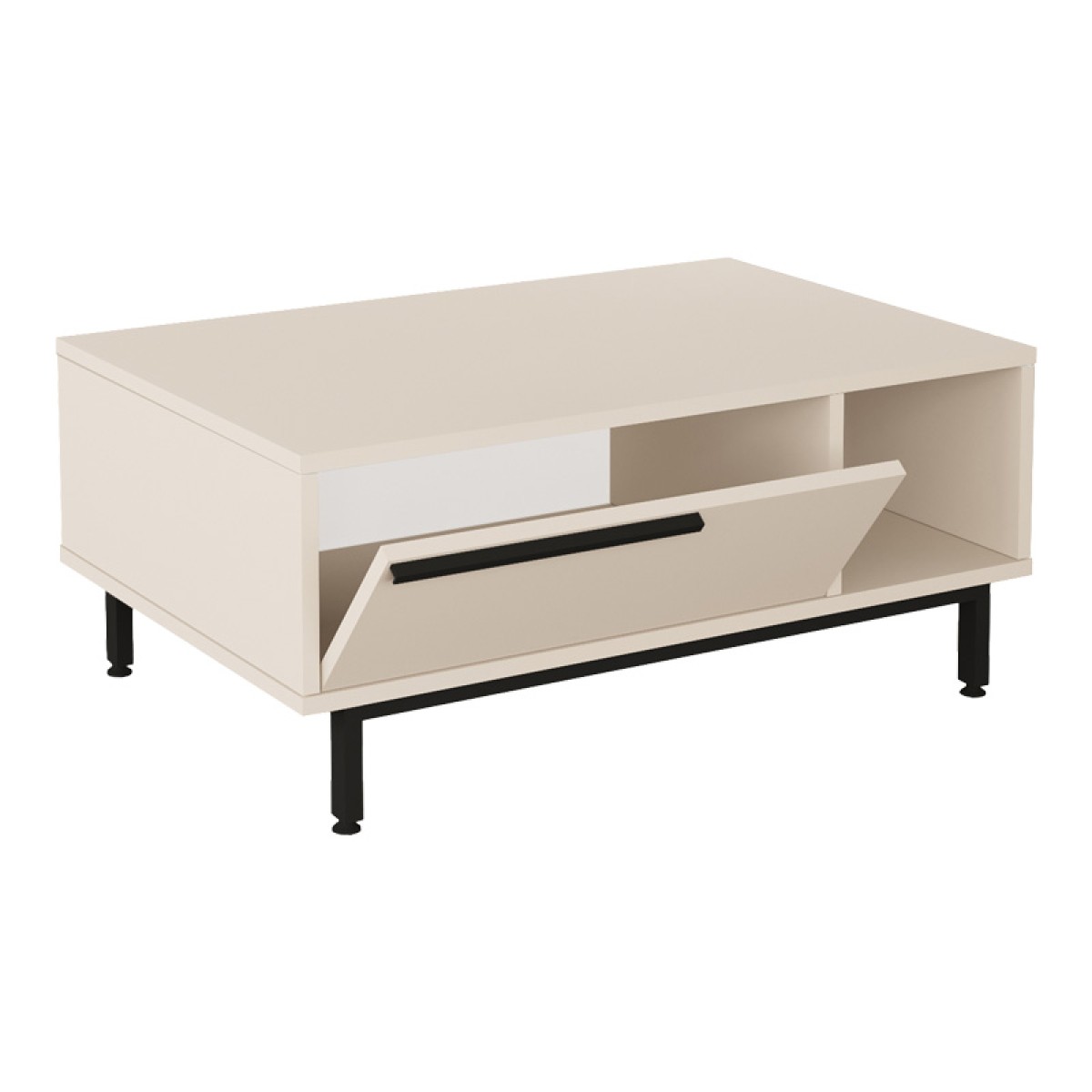 Τραπέζι σαλονιού Frixton pakoworld σε cappuccino απόχρωση 90x60x37.5εκ