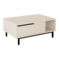 Τραπέζι σαλονιού Frixton pakoworld σε cappuccino απόχρωση 90x60x37.5εκ