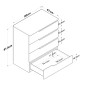 Συρταριέρα Verena pakoworld λευκό-καρυδί 80x47x92εκ