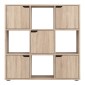 Βιβλιοθήκη Bookel pakoworld σε sonoma απόχρωση 88.5x27.5x89.3εκ