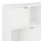 Βιβλιοθήκη Bookel pakoworld σε λευκή απόχρωση 88.5x27.5x89.3εκ