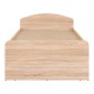 Κρεβάτι Regan pakoworld με συρτάρια σε oak απόχρωση 90x200εκ