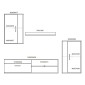 Σύνθετο σαλονιού Zafira pakoworld sonoma-λευκό 190x35x190εκ