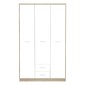 Ντουλάπα ρούχων Serenity pakoworld τρίφυλλη sonoma-λευκό 118.5x54x196.5εκ