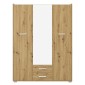 Ντουλάπα Rutenia pakoworld μελαμίνη σε oak απόχρωση 155.7x54x203εκ
