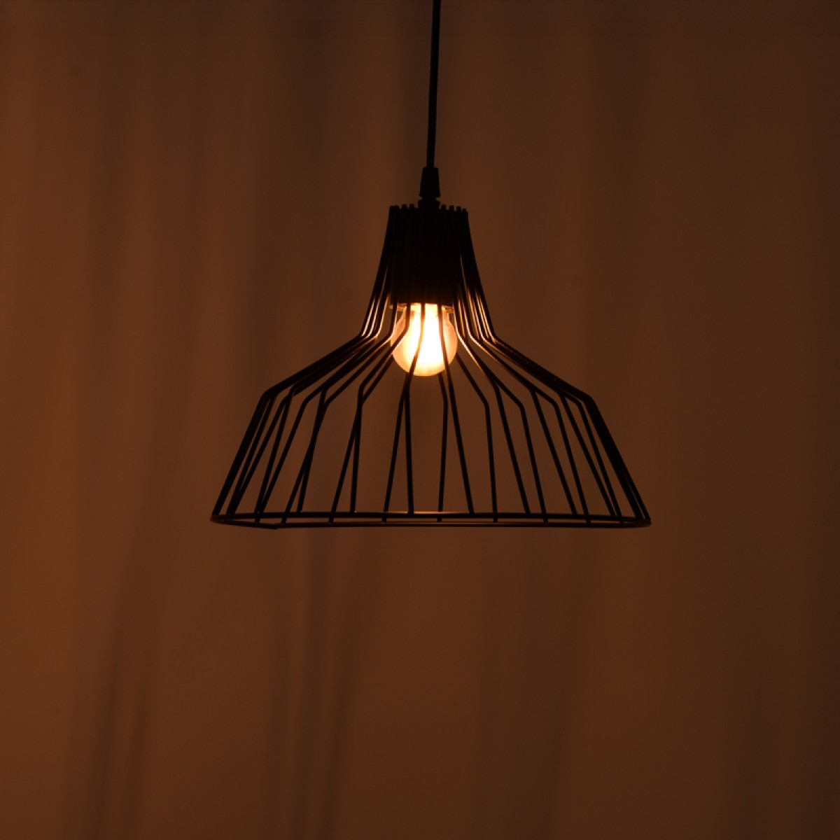 Φωτιστικό οροφής Derbea pakoworld Ε27 μέταλλο μαύρο Φ25x70εκ